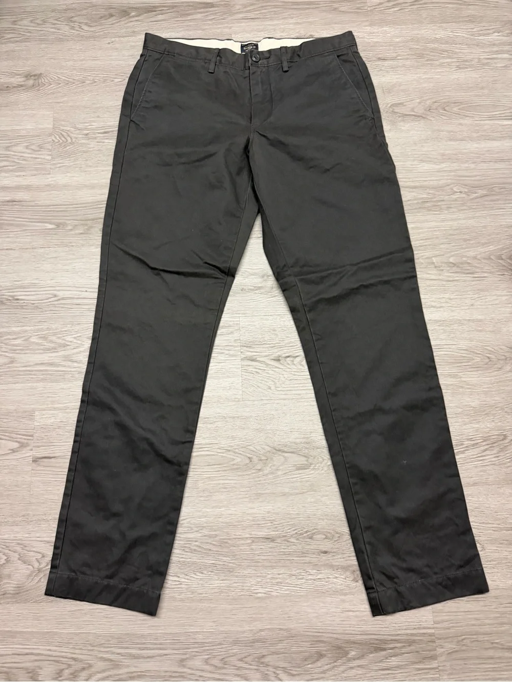 J. Crew faded Black grey Straight-Leg Chinos 770 broken in cotton